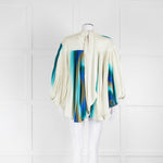 Alemais Peacock Print Plisse Blouse