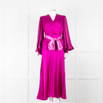 Roksanda Purple 100% Silk Dress With Contrast Belt