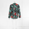 Rixo London Black Red Green Floral Print Blouse