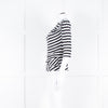 Vivienne Westwood White Black Stripes 3/4 Sleeves Wide Neck Top