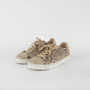 Rene Caovilla Beige Snake Skin Diamante Toe Trainers