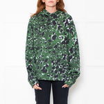 Marni Green Animal Print Hooded Sweatshirt
