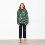 Marni Green Animal Print Hooded Sweatshirt