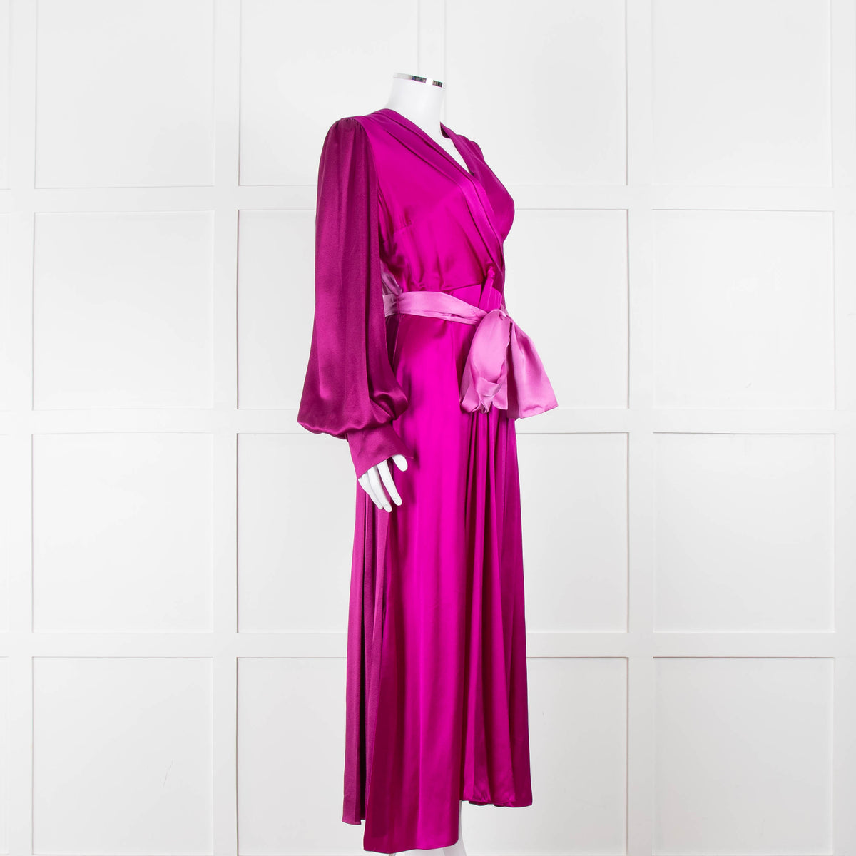 Roksanda Purple 100% Silk Dress With Contrast Belt