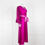 Roksanda Purple 100% Silk Dress With Contrast Belt