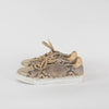 Rene Caovilla Beige Snake Skin Diamante Toe Trainers
