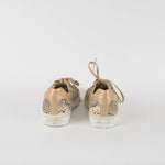 Rene Caovilla Beige Snake Skin Diamante Toe Trainers