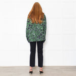 Marni Green Animal Print Hooded Sweatshirt