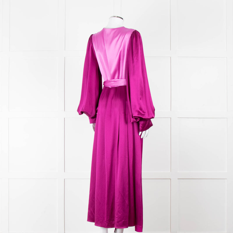Roksanda Purple 100% Silk Dress With Contrast Belt