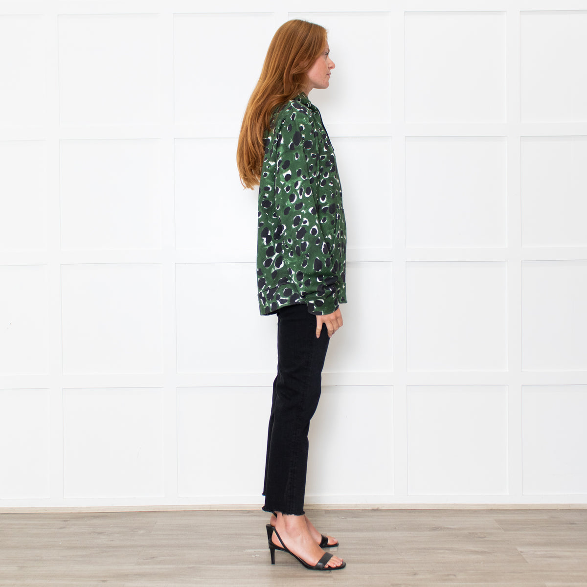 Marni Green Animal Print Hooded Sweatshirt