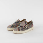 Christian Louboutin Beige Snake Skin Effect Diamante Boat Sneakers