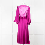 Roksanda Purple 100% Silk Dress With Contrast Belt