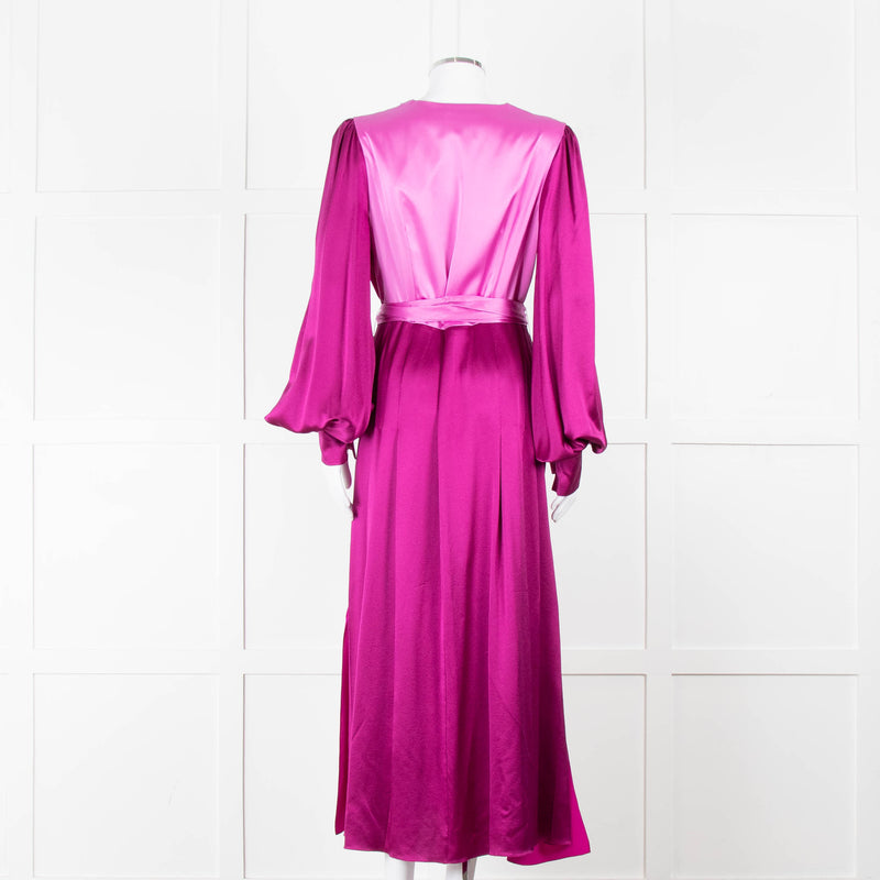 Roksanda Purple 100% Silk Dress With Contrast Belt