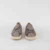 Christian Louboutin Beige Snake Skin Effect Diamante Boat Sneakers