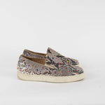 Christian Louboutin Beige Snake Skin Effect Diamante Boat Sneakers