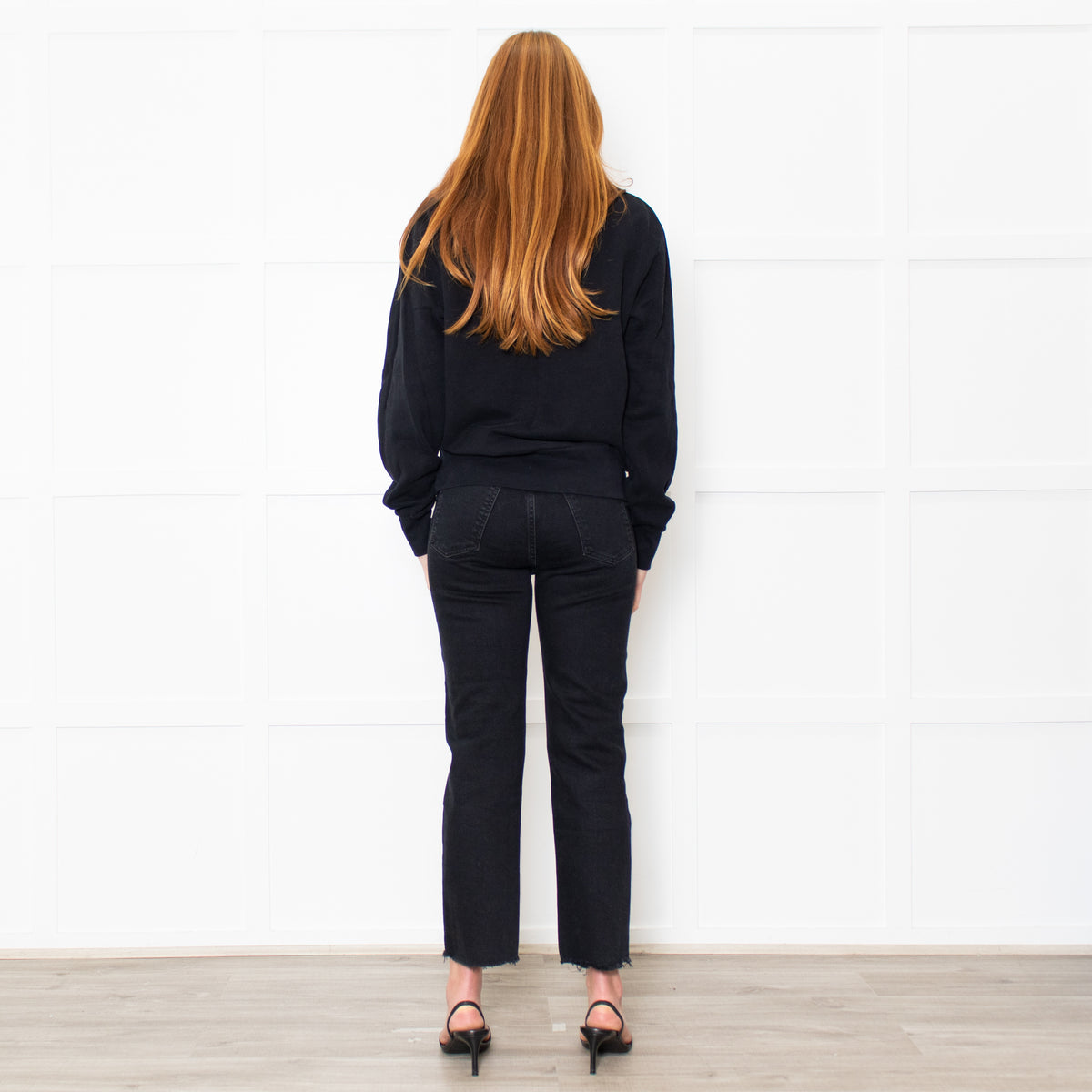 Acne Studios Black Pink Beaded Face Sweatshirt