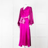 Roksanda Purple 100% Silk Dress With Contrast Belt