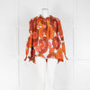 Dodo Bar Or Cream Orange Floral Cotton Long Sleeve Top