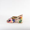 Stuart Weitzman Lilac Metallic Block Heel Sandal