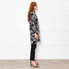 Diane Von Furstenberg Black Beige Floral Tunic