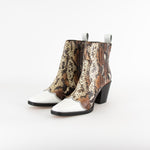 Ganni Lovina Brown Animal Print Cowboy Boots