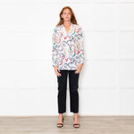Equipment White Multi Colour Print Silk Shirt