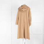 Bamford Beige Cotton Hooded Long Coat