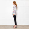 Equipment White Multi Colour Print Silk Shirt