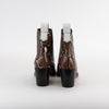 Ganni Lovina Brown Animal Print Cowboy Boots