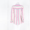 Rails Multi Coloured Stripes Gold Lurex Front Open Cotton Shirt
