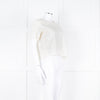 Maje Cream Embroidered Short Sleeve Cotton Top
