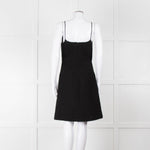 Louis Vuitton Black Boucle Strappy Dress with Gold Button Detail