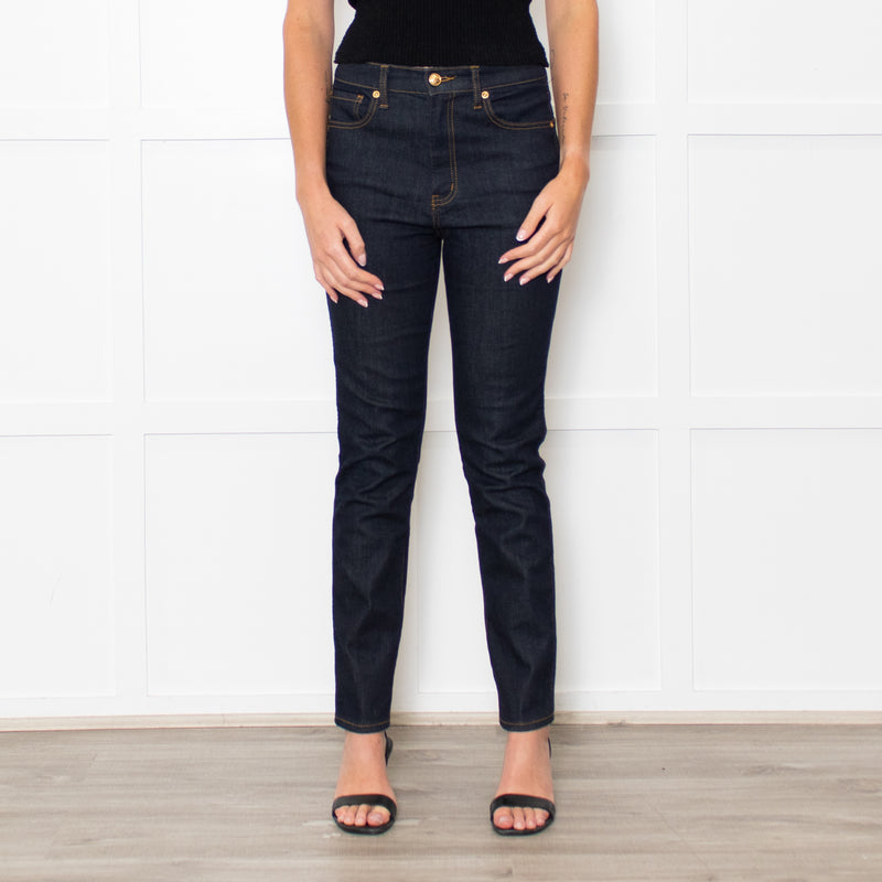 Tory Burch Dark Denim Slim Leg Jeans