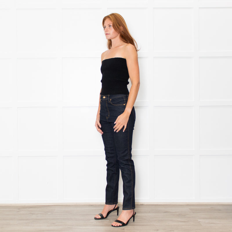 Tory Burch Dark Denim Slim Leg Jeans