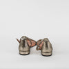 Robert Clergerie Bronze Metallic Flat Ankle Strap Sandals