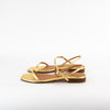 Emme Parsons Hope Flat Washed Gold Metallic Leather Sandal