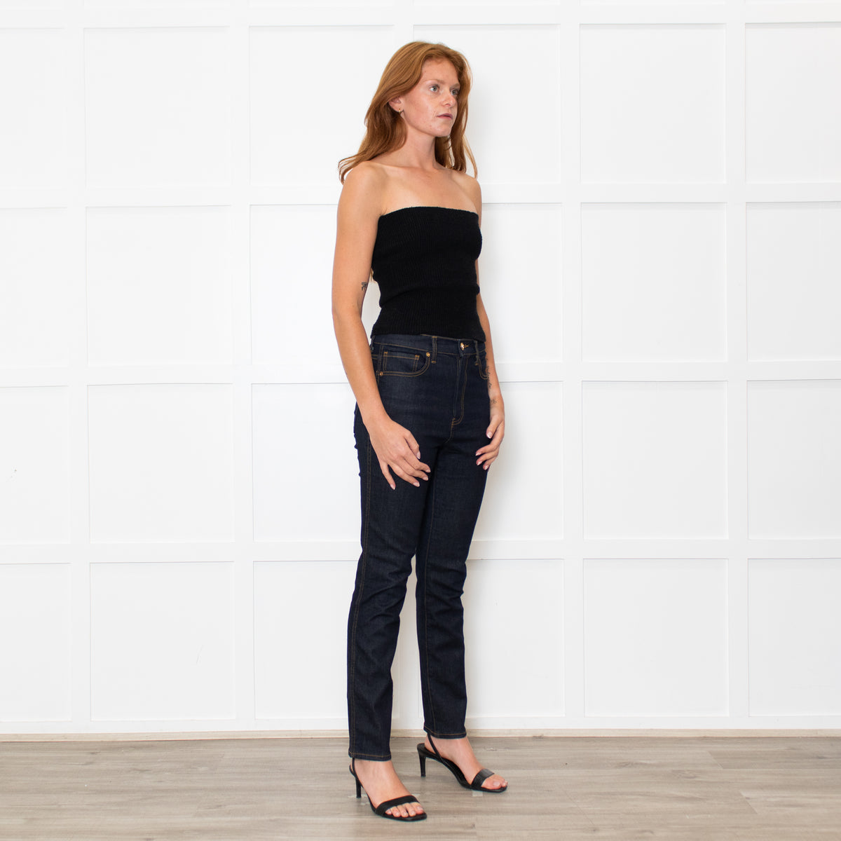 Tory Burch Dark Denim Slim Leg Jeans