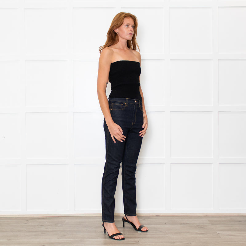 Tory Burch Dark Denim Slim Leg Jeans