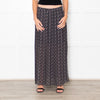 See By Chloe Black White Ditzy Floral Pleated Maxi Skirt