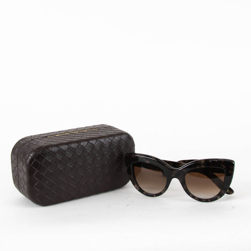 Bottega Veneta Tortoiseshell Cats Eye Sunglasses