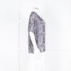 Pyrus Grey Black Pattern Short Sleeve Top