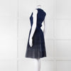 Christian Dior Blue Mesh Plisse Sleeveless Dress