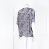 Pyrus Grey Black Pattern Short Sleeve Top