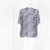 Pyrus Grey Black Pattern Short Sleeve Top