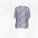 Pyrus Grey Black Pattern Short Sleeve Top