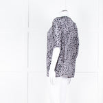 Pyrus Grey Black Pattern Short Sleeve Top