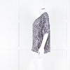 Pyrus Grey Black Pattern Short Sleeve Top
