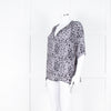 Pyrus Grey Black Pattern Short Sleeve Top