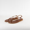 Gabriela Hearst Gia Leather Thong Sandal Brown