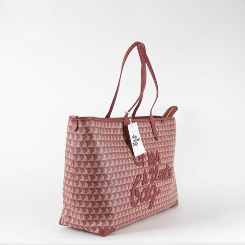 Anya Hindmarch Large I Am A Plastic Bag Damson Red Tote